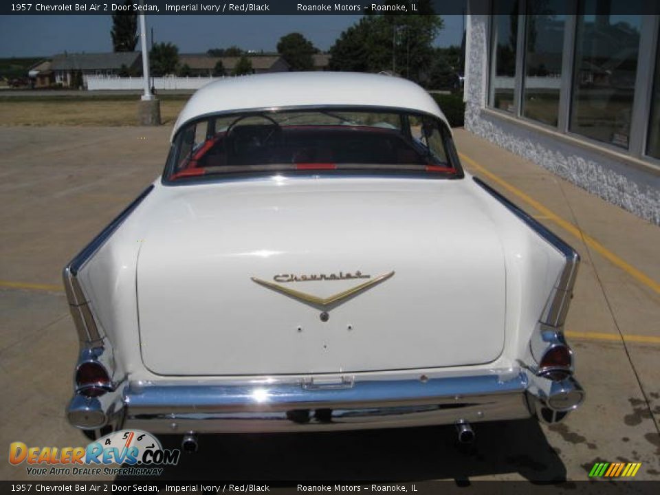 1957 Chevrolet Bel Air 2 Door Sedan Imperial Ivory / Red/Black Photo #8