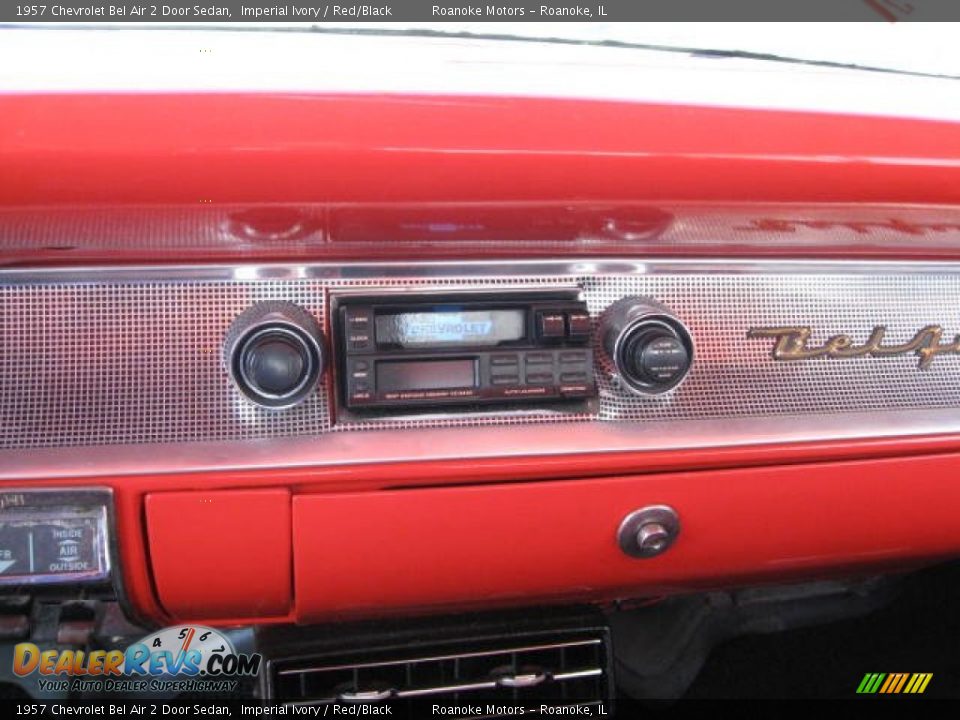 1957 Chevrolet Bel Air 2 Door Sedan Imperial Ivory / Red/Black Photo #12