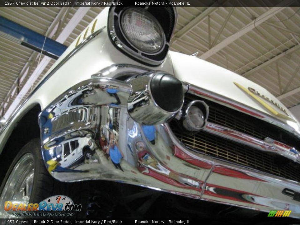 1957 Chevrolet Bel Air 2 Door Sedan Imperial Ivory / Red/Black Photo #15
