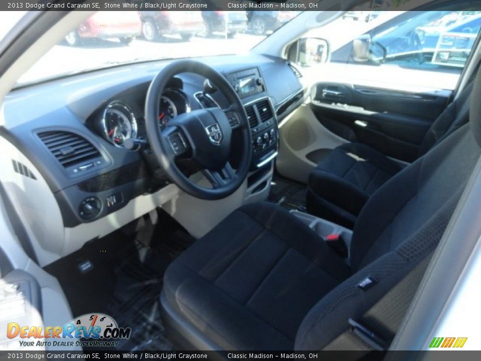 Black/Light Graystone Interior - 2013 Dodge Grand Caravan SE Photo #2