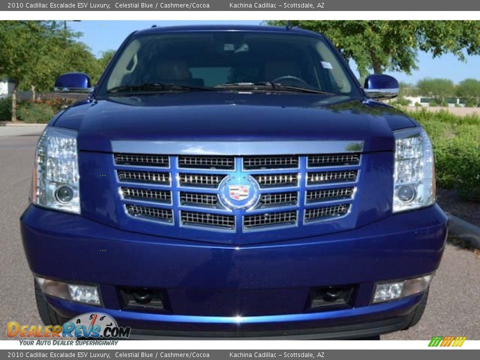 Celestial Blue 2010 Cadillac Escalade ESV Luxury Photo #8