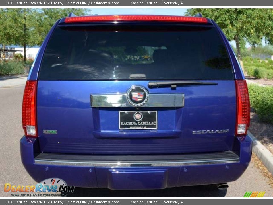 2010 Cadillac Escalade ESV Luxury Celestial Blue / Cashmere/Cocoa Photo #9