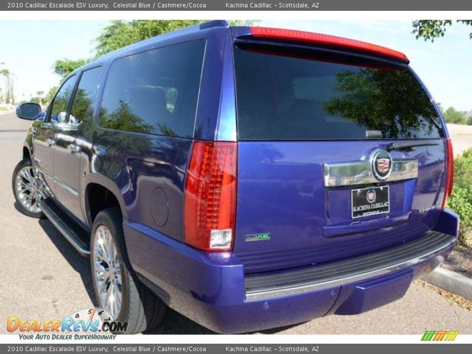 2010 Cadillac Escalade ESV Luxury Celestial Blue / Cashmere/Cocoa Photo #13