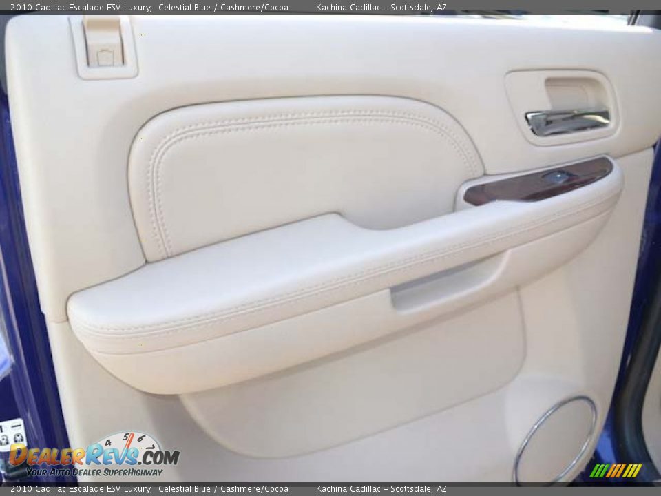 2010 Cadillac Escalade ESV Luxury Celestial Blue / Cashmere/Cocoa Photo #24