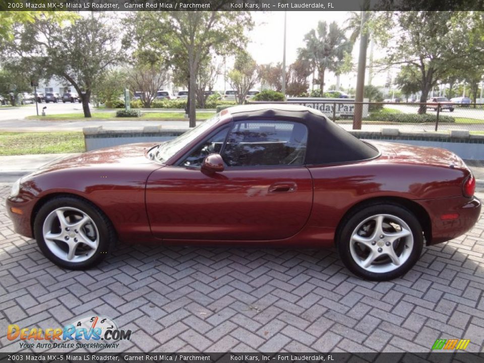 Garnet Red Mica 2003 Mazda MX-5 Miata LS Roadster Photo #3