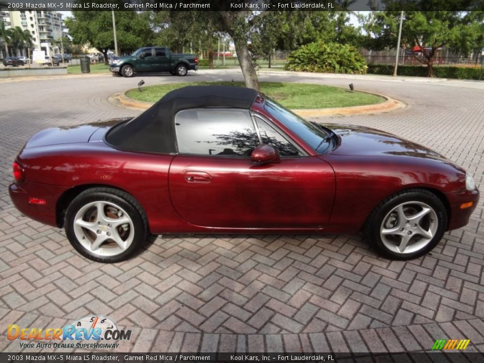 Garnet Red Mica 2003 Mazda MX-5 Miata LS Roadster Photo #4