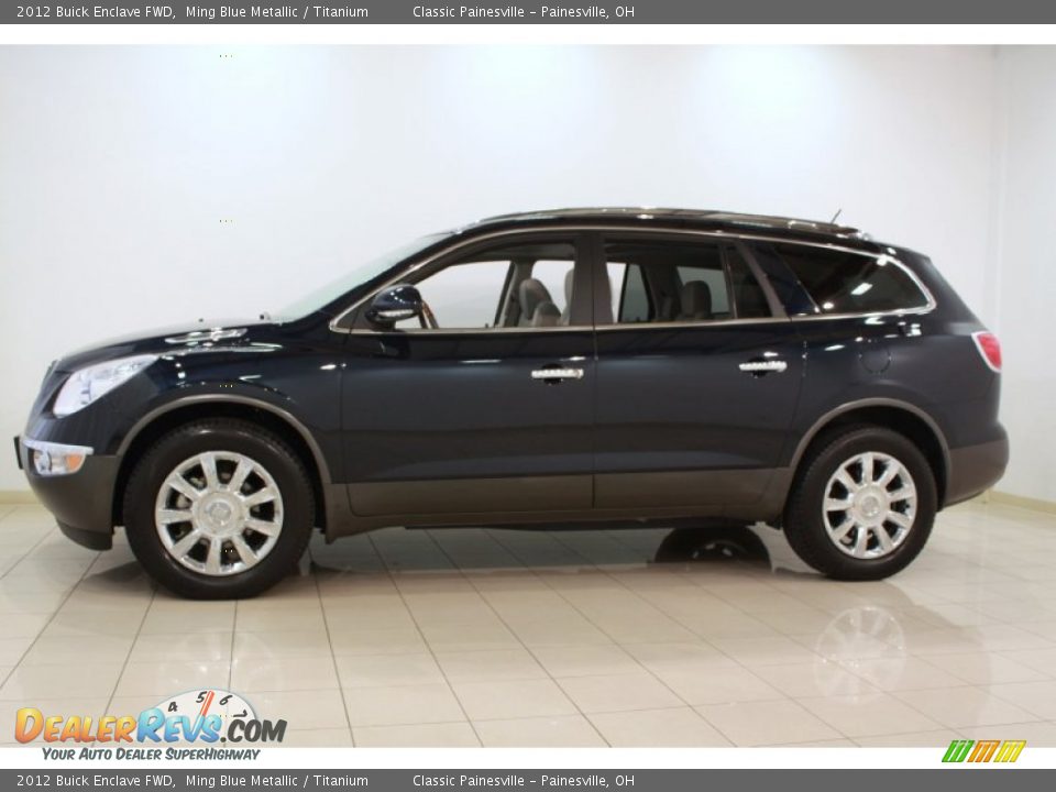 2012 Buick Enclave FWD Ming Blue Metallic / Titanium Photo #4