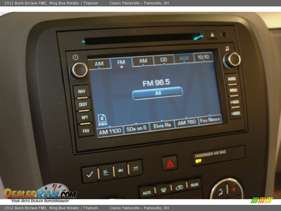 2012 Buick Enclave FWD Ming Blue Metallic / Titanium Photo #16