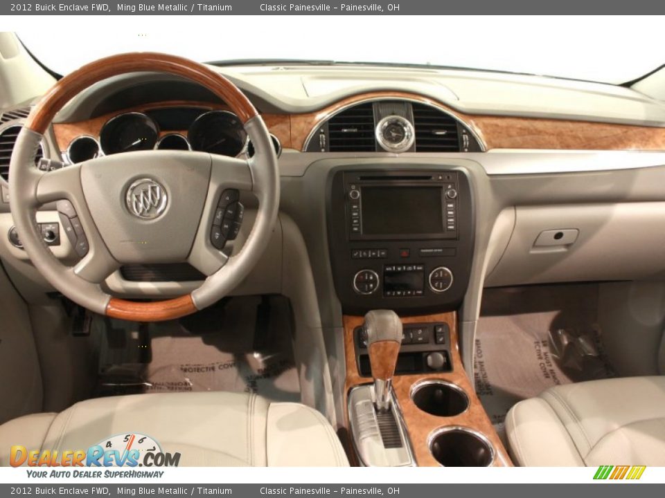 2012 Buick Enclave FWD Ming Blue Metallic / Titanium Photo #28