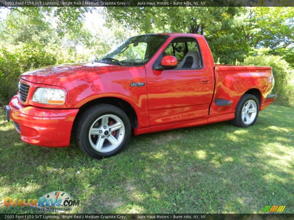 2003 Ford F150 SVT Lightning Bright Red / Medium Graphite Grey Photo #2