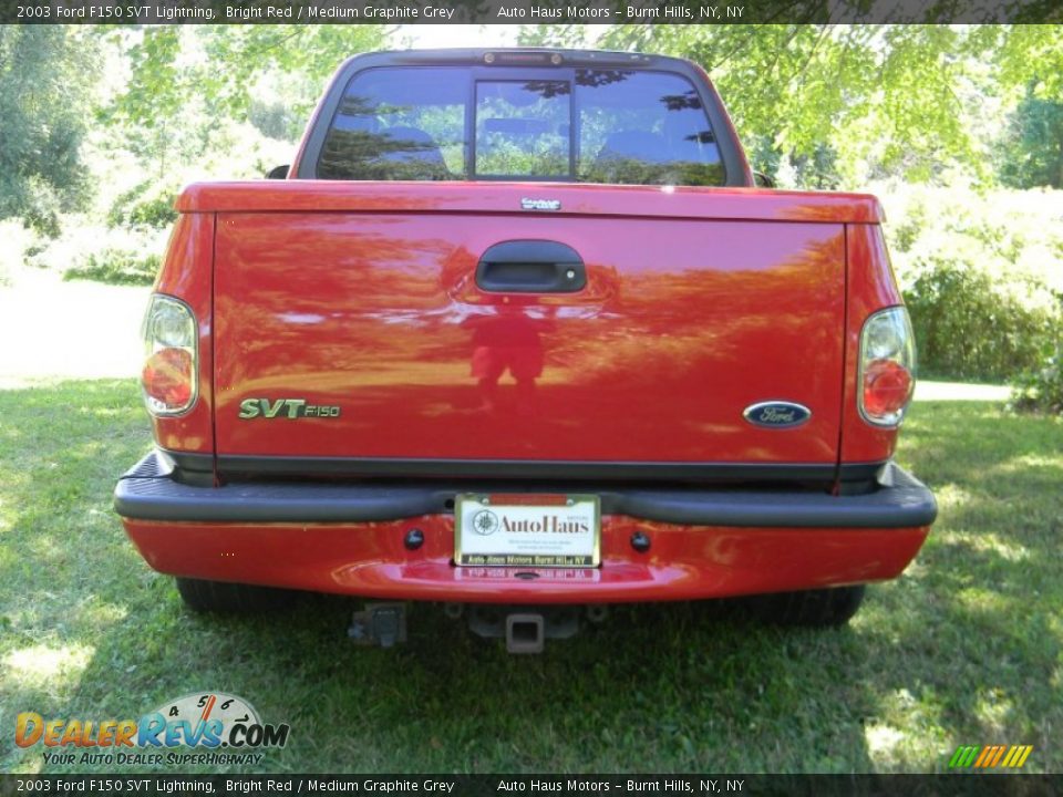 2003 Ford F150 SVT Lightning Bright Red / Medium Graphite Grey Photo #8