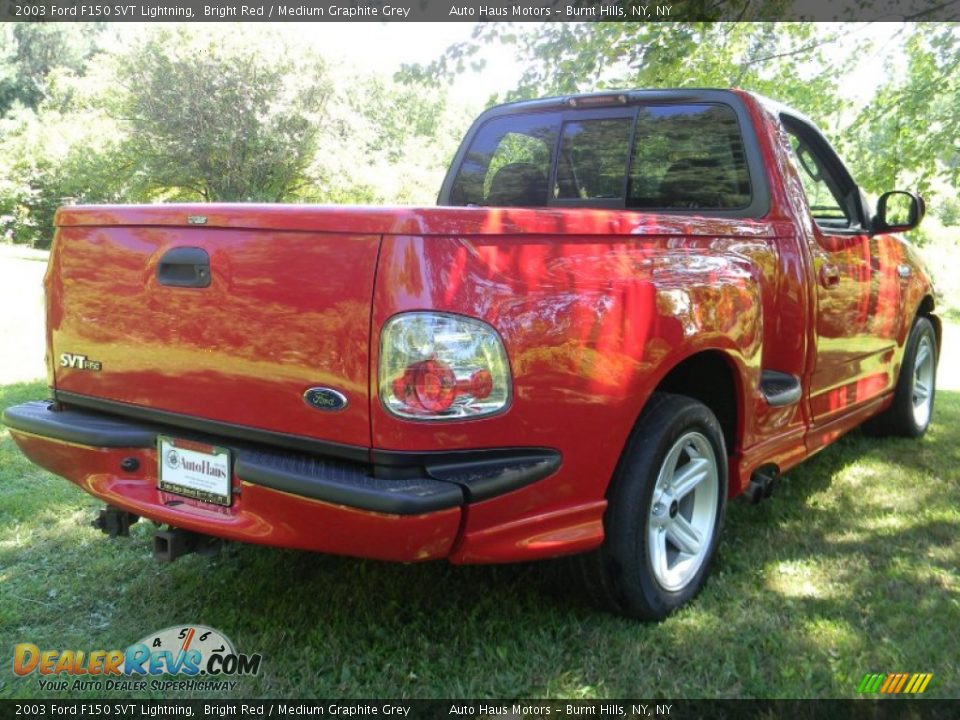 2003 Ford F150 SVT Lightning Bright Red / Medium Graphite Grey Photo #10
