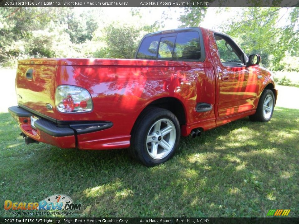 2003 Ford F150 SVT Lightning Bright Red / Medium Graphite Grey Photo #11