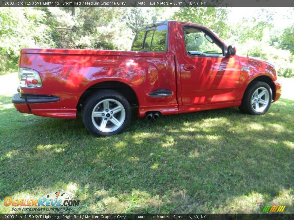 2003 Ford F150 SVT Lightning Bright Red / Medium Graphite Grey Photo #12