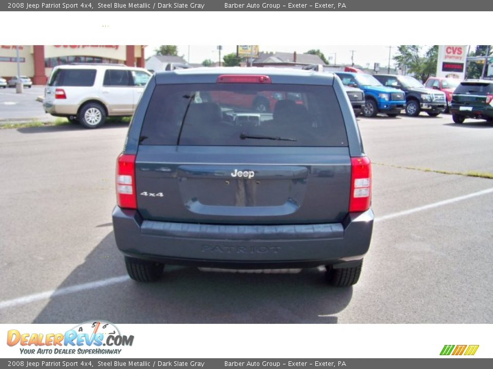 2008 Jeep Patriot Sport 4x4 Steel Blue Metallic / Dark Slate Gray Photo #6
