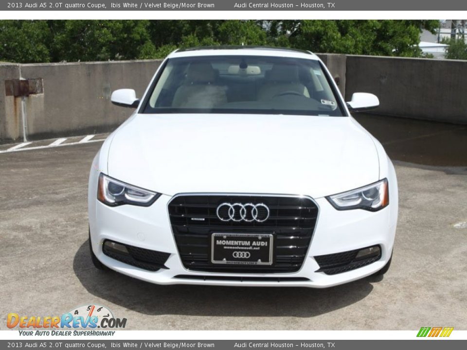 2013 Audi A5 2.0T quattro Coupe Ibis White / Velvet Beige/Moor Brown Photo #2