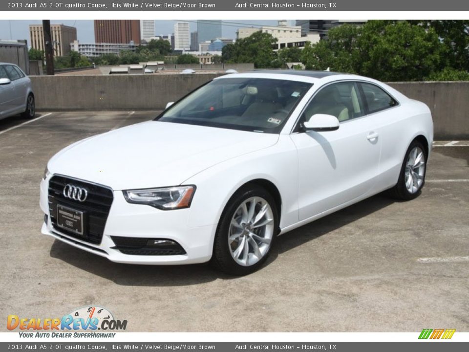 2013 Audi A5 2.0T quattro Coupe Ibis White / Velvet Beige/Moor Brown Photo #3