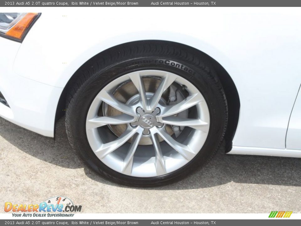 2013 Audi A5 2.0T quattro Coupe Ibis White / Velvet Beige/Moor Brown Photo #4