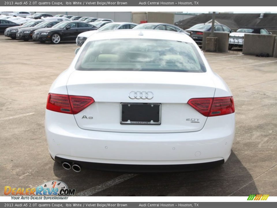 2013 Audi A5 2.0T quattro Coupe Ibis White / Velvet Beige/Moor Brown Photo #6