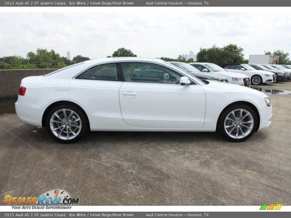 2013 Audi A5 2.0T quattro Coupe Ibis White / Velvet Beige/Moor Brown Photo #8