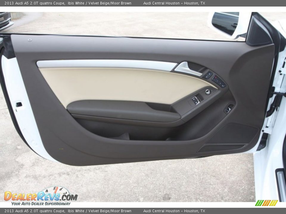 2013 Audi A5 2.0T quattro Coupe Ibis White / Velvet Beige/Moor Brown Photo #9
