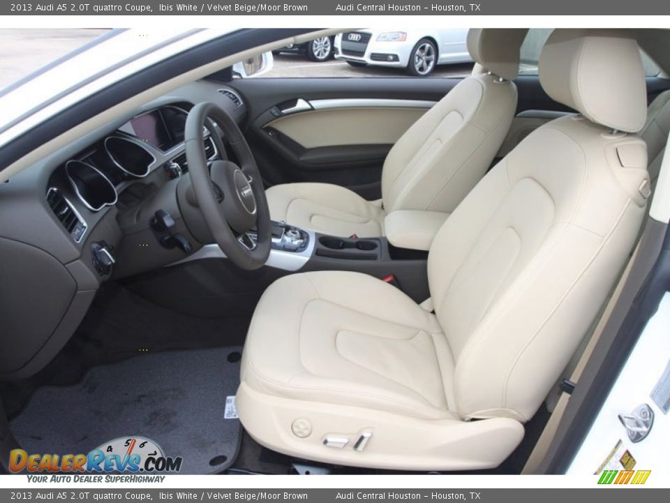 2013 Audi A5 2.0T quattro Coupe Ibis White / Velvet Beige/Moor Brown Photo #11