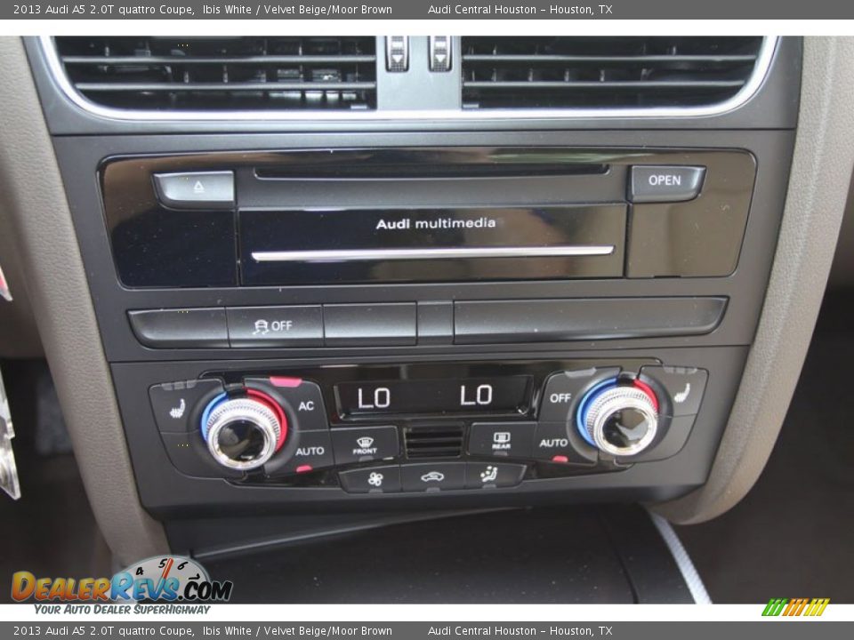 2013 Audi A5 2.0T quattro Coupe Ibis White / Velvet Beige/Moor Brown Photo #15