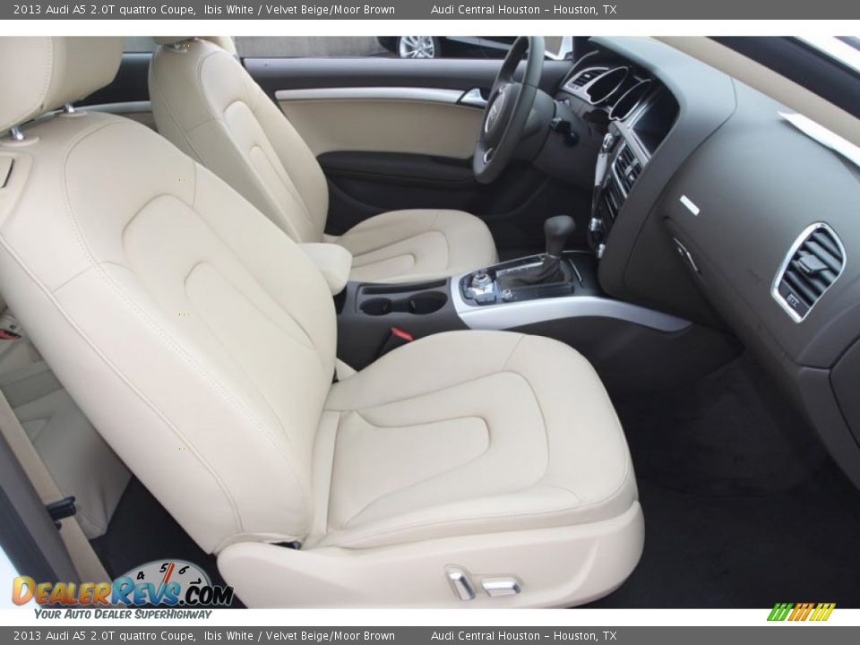 2013 Audi A5 2.0T quattro Coupe Ibis White / Velvet Beige/Moor Brown Photo #23