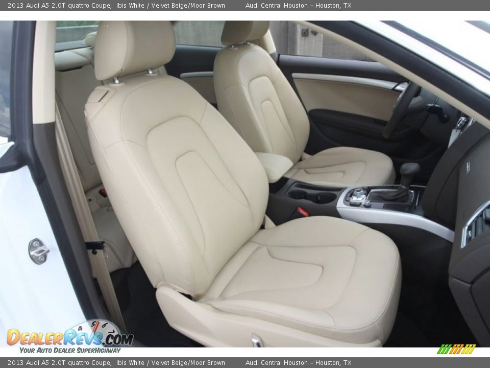 2013 Audi A5 2.0T quattro Coupe Ibis White / Velvet Beige/Moor Brown Photo #24