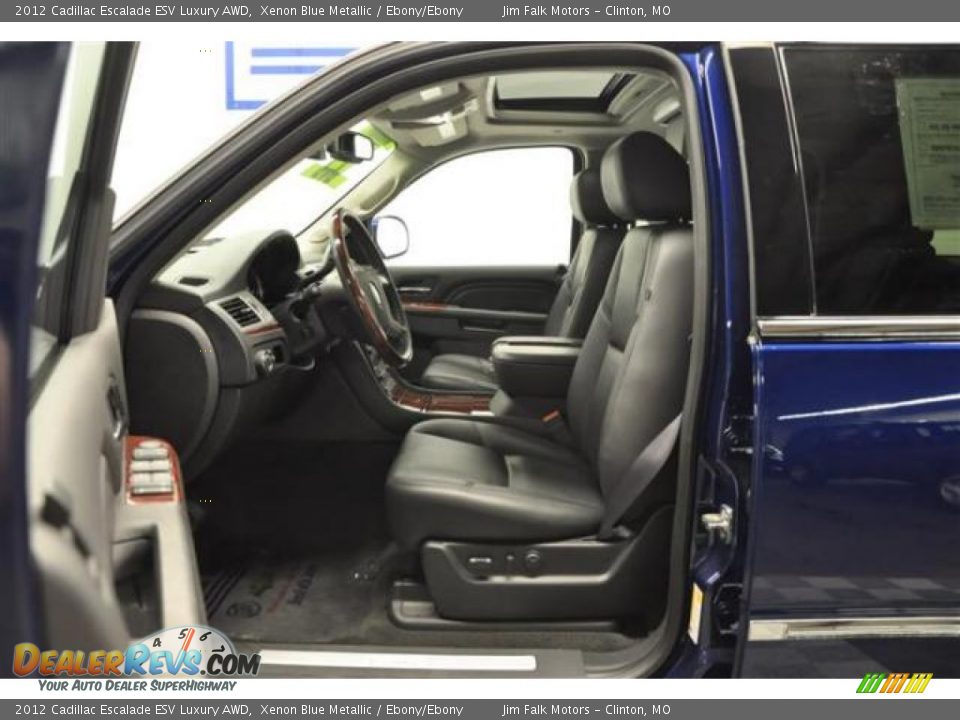 2012 Cadillac Escalade ESV Luxury AWD Xenon Blue Metallic / Ebony/Ebony Photo #11