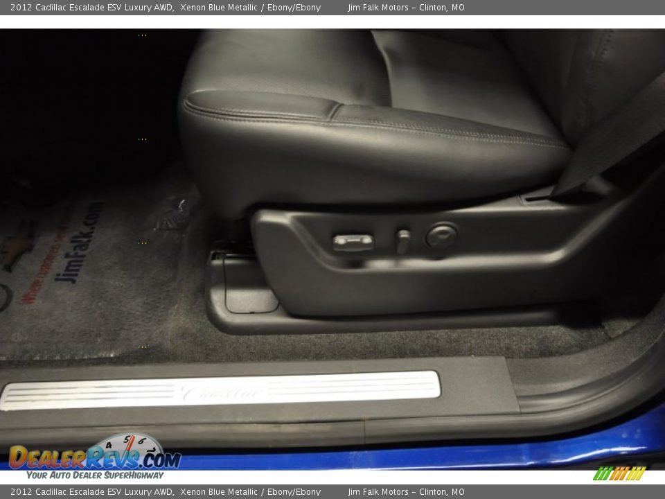 2012 Cadillac Escalade ESV Luxury AWD Xenon Blue Metallic / Ebony/Ebony Photo #12
