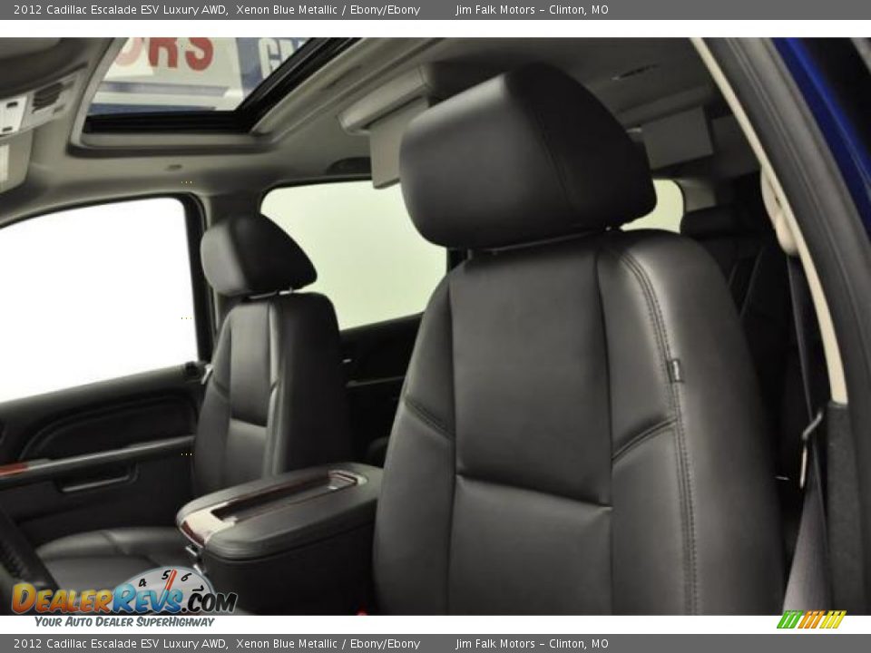 2012 Cadillac Escalade ESV Luxury AWD Xenon Blue Metallic / Ebony/Ebony Photo #14