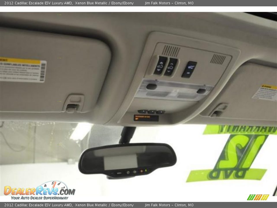 2012 Cadillac Escalade ESV Luxury AWD Xenon Blue Metallic / Ebony/Ebony Photo #15