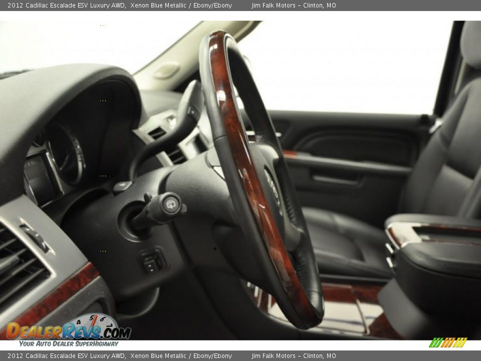 2012 Cadillac Escalade ESV Luxury AWD Xenon Blue Metallic / Ebony/Ebony Photo #16