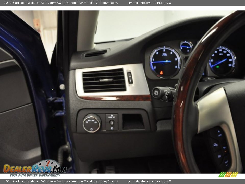2012 Cadillac Escalade ESV Luxury AWD Xenon Blue Metallic / Ebony/Ebony Photo #18