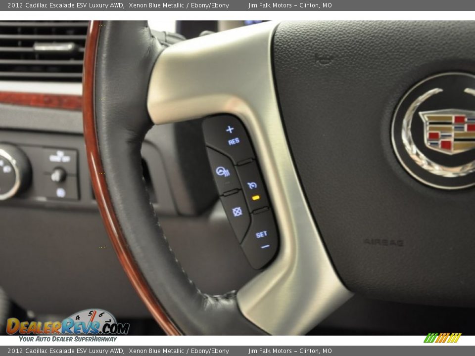 2012 Cadillac Escalade ESV Luxury AWD Xenon Blue Metallic / Ebony/Ebony Photo #19