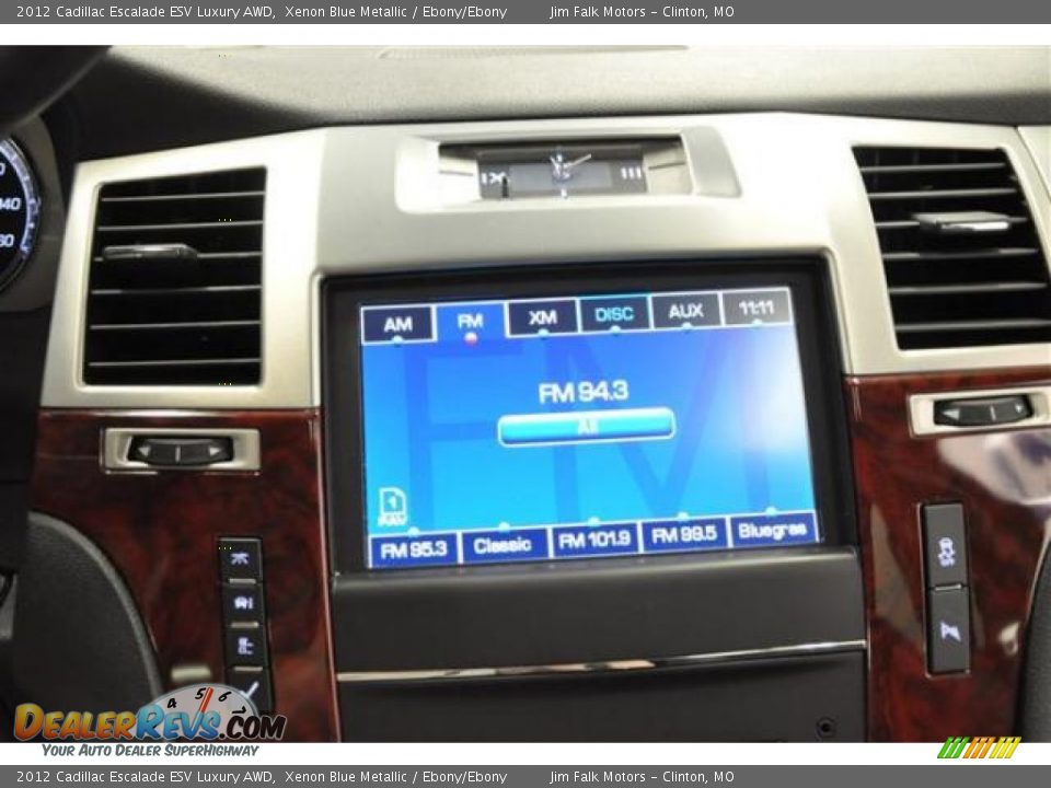 2012 Cadillac Escalade ESV Luxury AWD Xenon Blue Metallic / Ebony/Ebony Photo #24