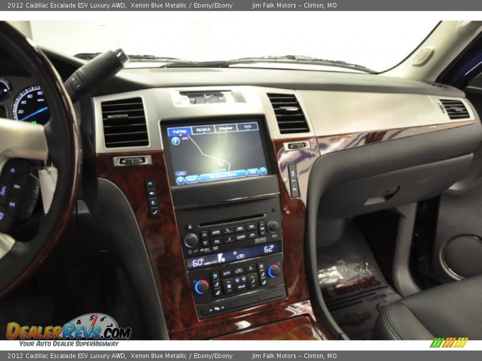 2012 Cadillac Escalade ESV Luxury AWD Xenon Blue Metallic / Ebony/Ebony Photo #28