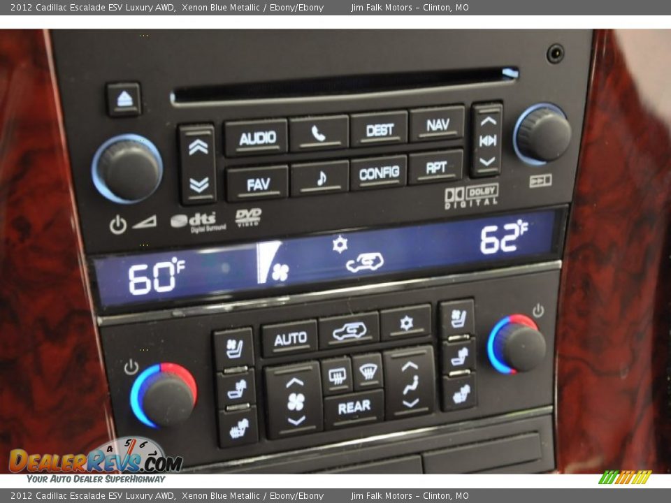 2012 Cadillac Escalade ESV Luxury AWD Xenon Blue Metallic / Ebony/Ebony Photo #30