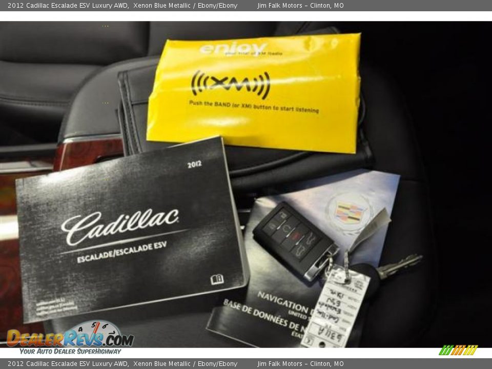 2012 Cadillac Escalade ESV Luxury AWD Xenon Blue Metallic / Ebony/Ebony Photo #31