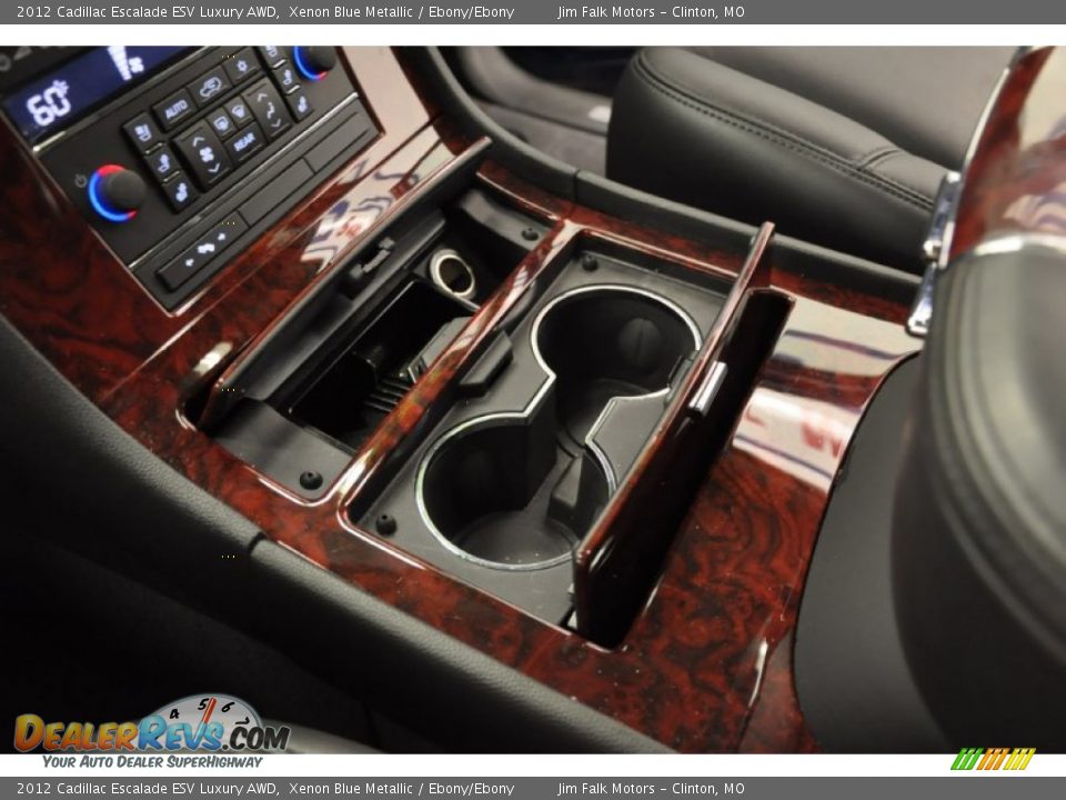 2012 Cadillac Escalade ESV Luxury AWD Xenon Blue Metallic / Ebony/Ebony Photo #32