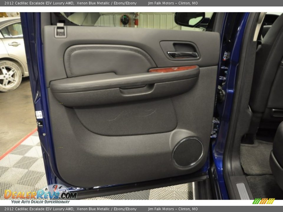 2012 Cadillac Escalade ESV Luxury AWD Xenon Blue Metallic / Ebony/Ebony Photo #35