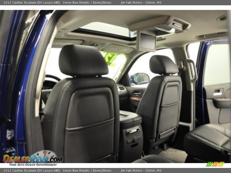 2012 Cadillac Escalade ESV Luxury AWD Xenon Blue Metallic / Ebony/Ebony Photo #36