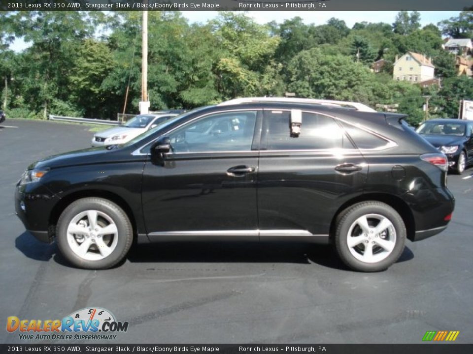 2013 Lexus RX 350 AWD Stargazer Black / Black/Ebony Birds Eye Maple Photo #1