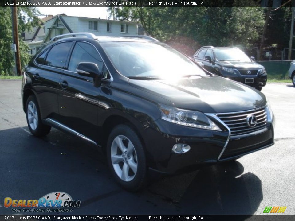 2013 Lexus RX 350 AWD Stargazer Black / Black/Ebony Birds Eye Maple Photo #4