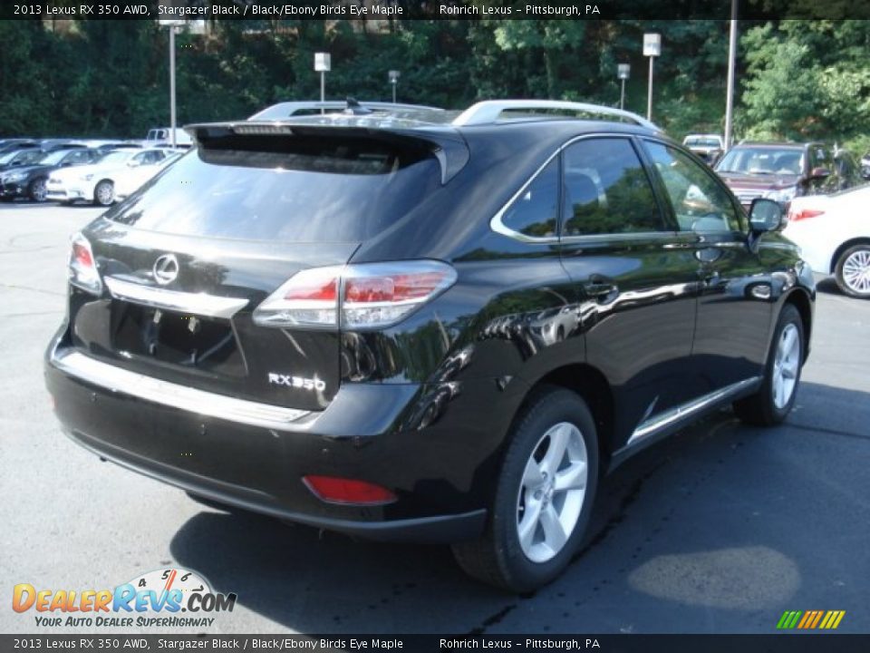 2013 Lexus RX 350 AWD Stargazer Black / Black/Ebony Birds Eye Maple Photo #6