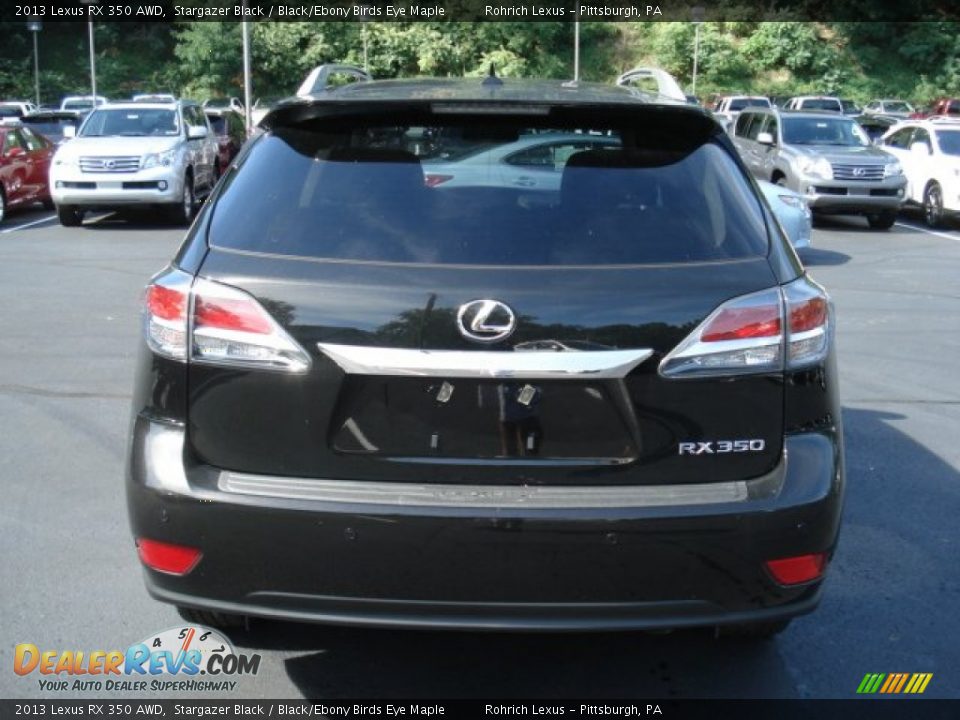 2013 Lexus RX 350 AWD Stargazer Black / Black/Ebony Birds Eye Maple Photo #7