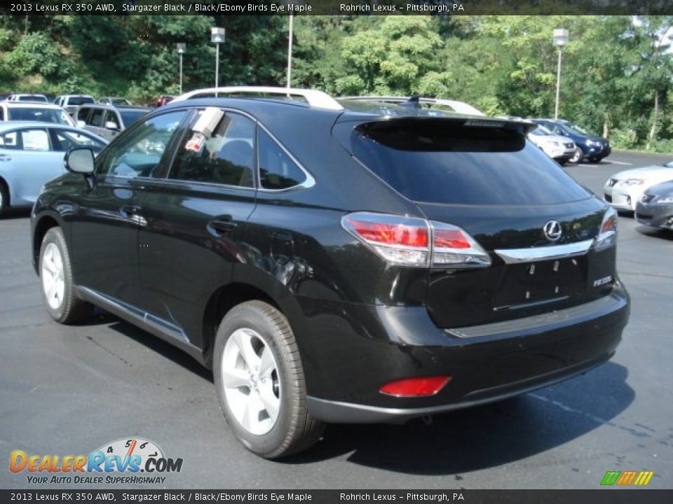 2013 Lexus RX 350 AWD Stargazer Black / Black/Ebony Birds Eye Maple Photo #8