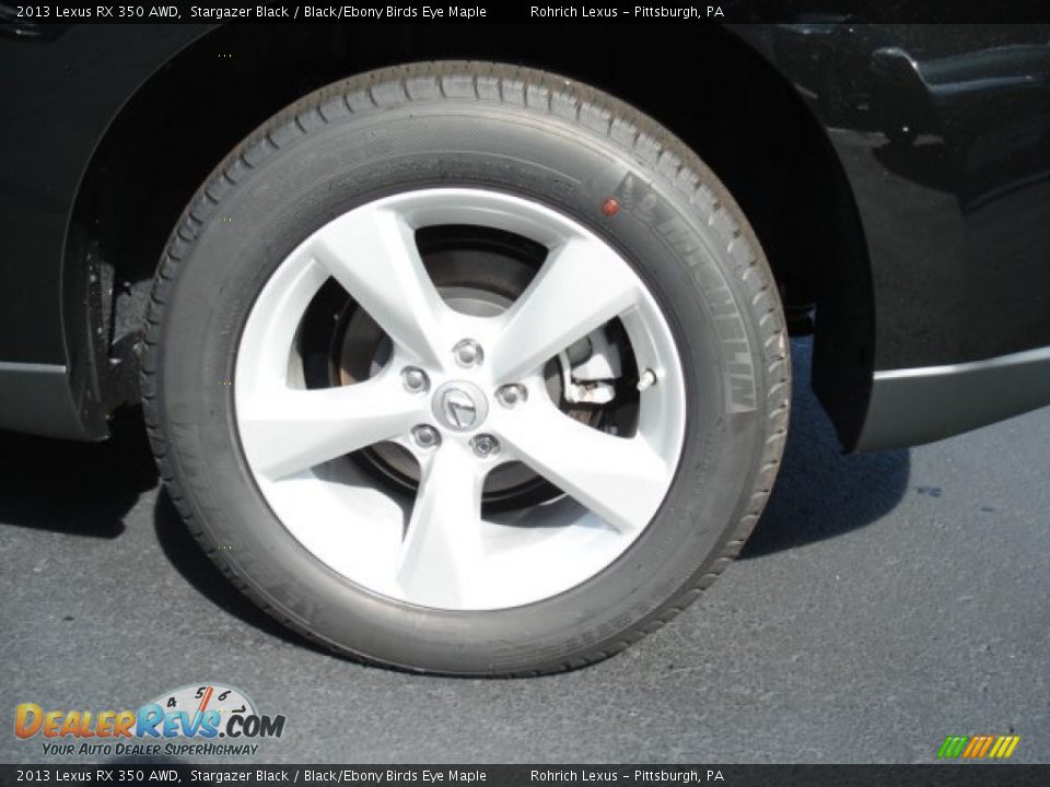 2013 Lexus RX 350 AWD Stargazer Black / Black/Ebony Birds Eye Maple Photo #9