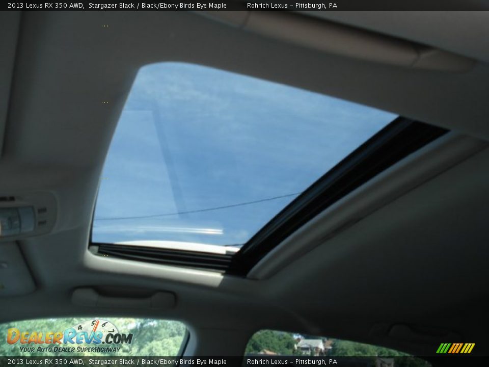 2013 Lexus RX 350 AWD Stargazer Black / Black/Ebony Birds Eye Maple Photo #14
